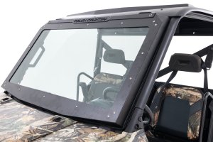 Polaris Ranger Crew XP 1000 Trail Boss Electric Tilt Windshield - Rough Country - Auto-Tilt Glass - '21-'22